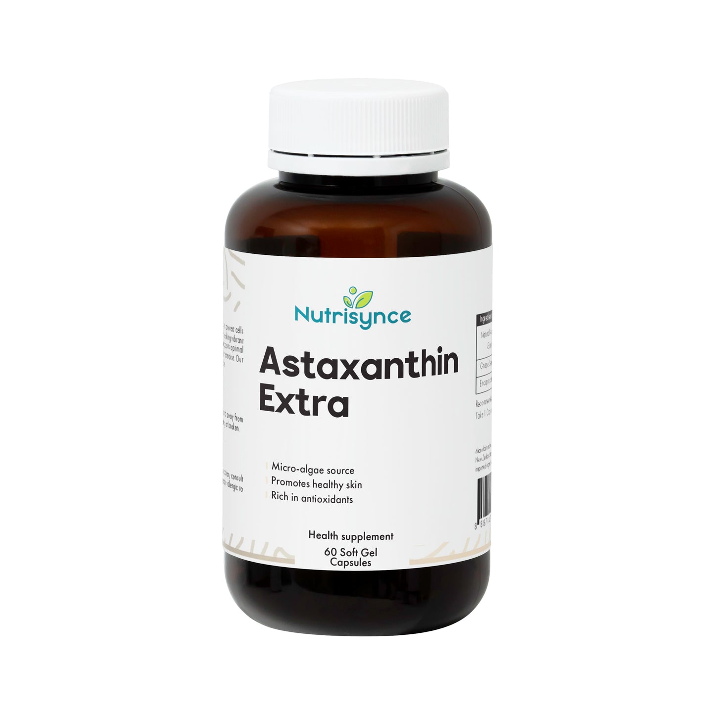 Nutrisynce Astaxanthin Extra Strength Supplement 60s – Skin Health & Antioxidant