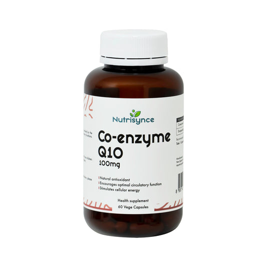 Nutrisynce CoQ10 100mg 60 Vege Capsules - Energy and Heart Health