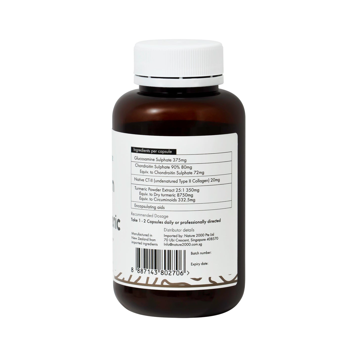 Nutrisynce Collagen Joint & Turmeric Type 2 Collagen 60 Vege Capsules - Support Overall Joint Health