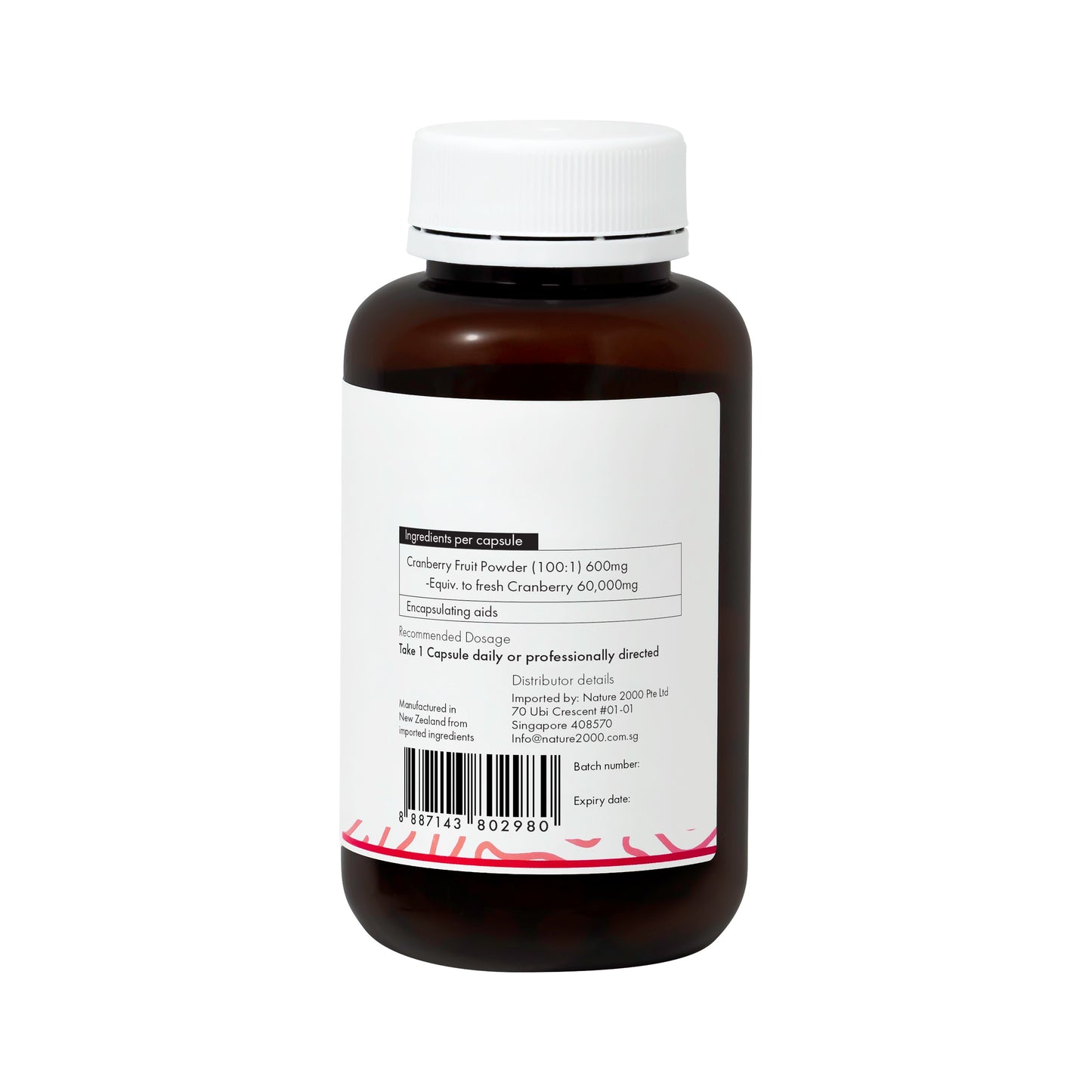 Nutrisynce Cranberry 60,000 Supplement 60s – Bladder & Urinary Tract Health