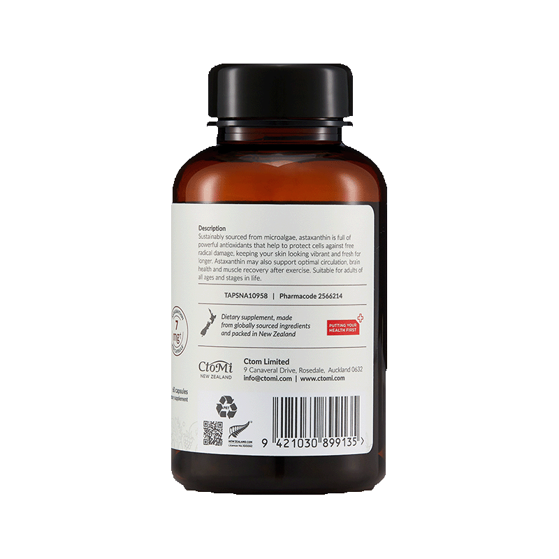CtoMi Astaxanthin Extra Strength Supplement 60s (Skin Health)