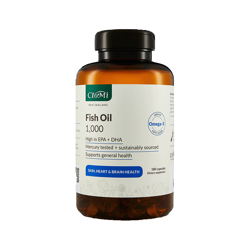 CtoMi Fish Oil Omega 180's (Skin, Heart, Brain Health)