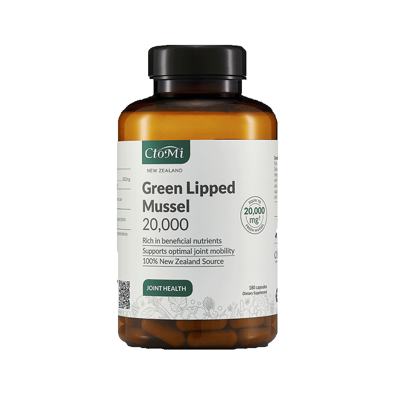 CtoMi Green Lipped Mussel 20,000 Supplement 180s (Joints)