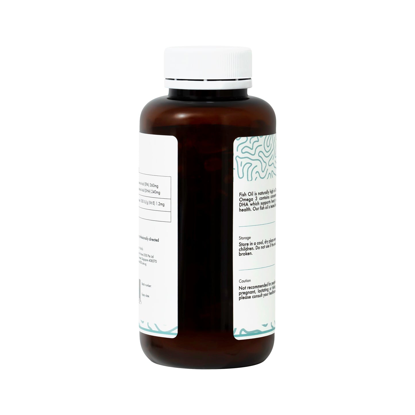 Nutrisynce High Strength Fish Oil 120 Softgel Capsules - Heart, Brain, and Joint Health