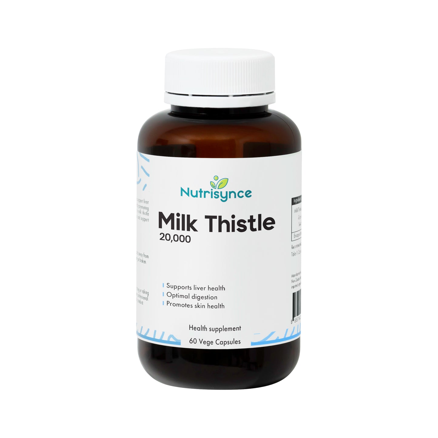 Nutrisynce Milk Thistle 20,000 Supplement 60s – Liver Health Support