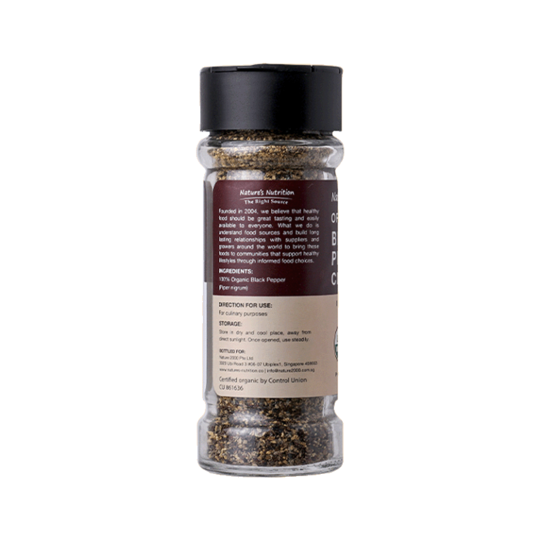 Nature’s Nutrition Organic Black Pepper Crushed