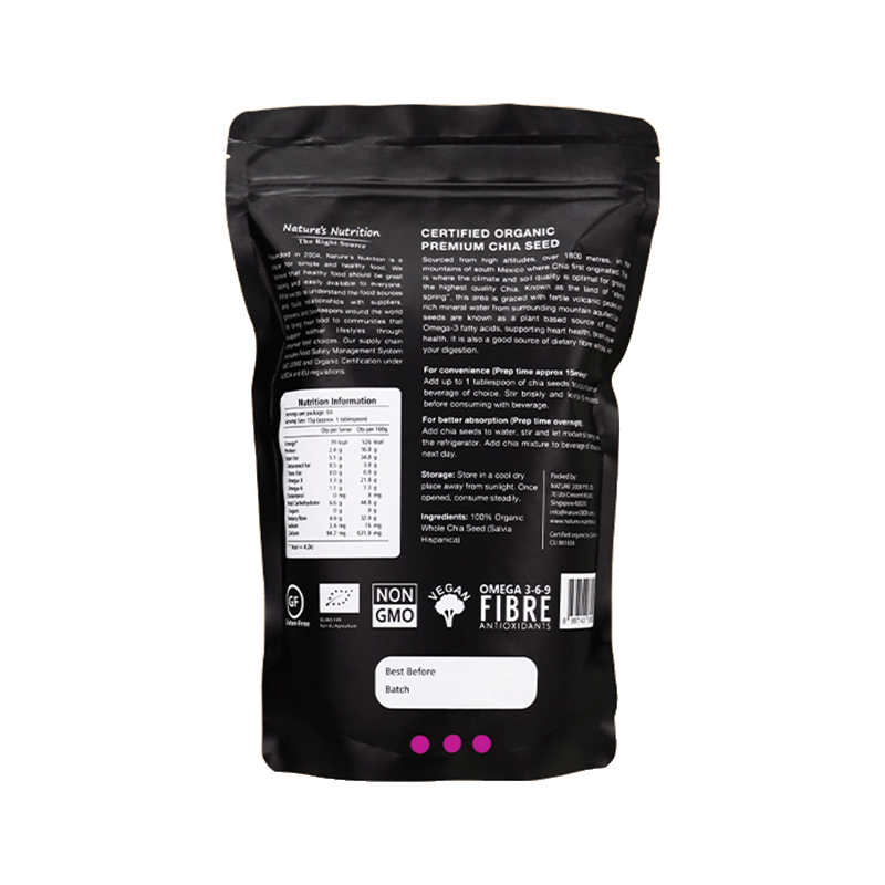 Nature’s Nutrition Organic Chia Seed
