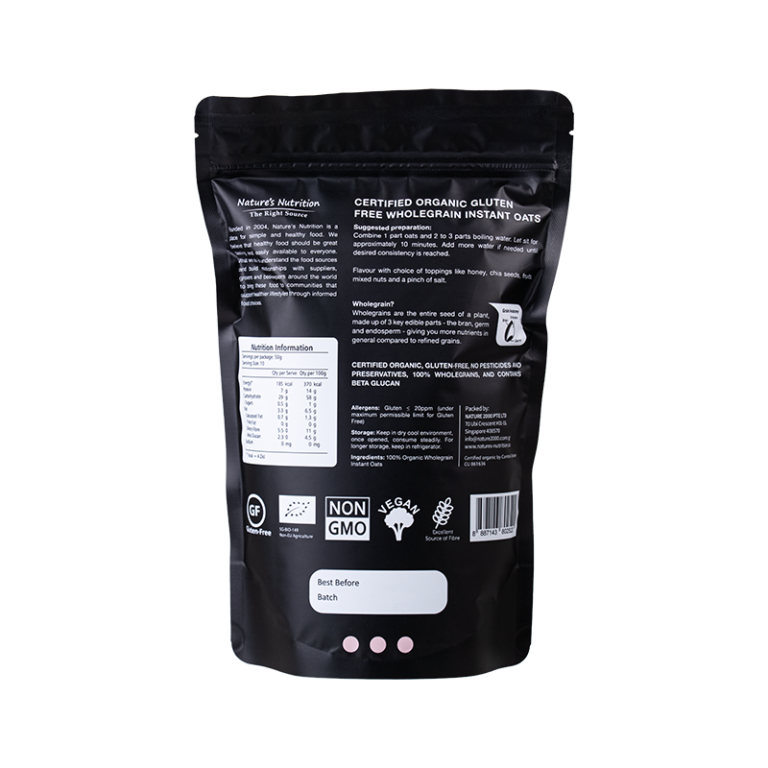 Nature’s Nutrition Organic Instant Oats
