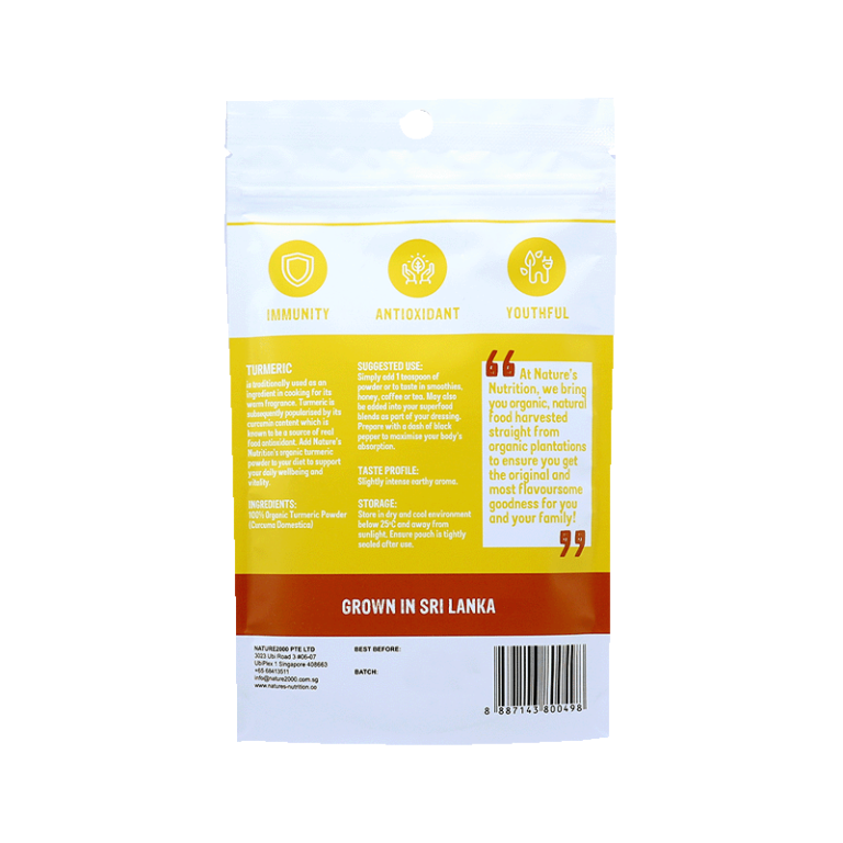 Nature’s Nutrition Organic Turmeric Powder
