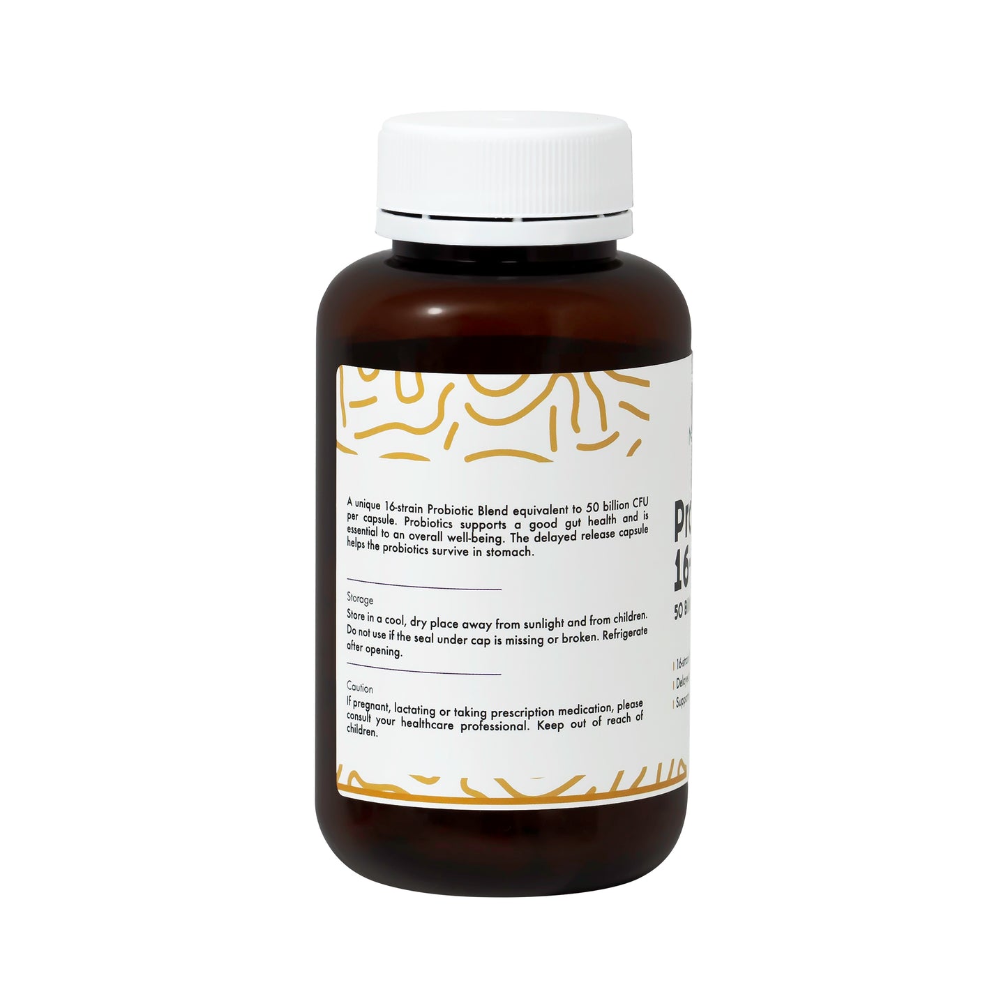 Nutrisynce Probiotics 16 Strain 50 Billion CFU 60 Vege Capsules - Digestive and Immune Health