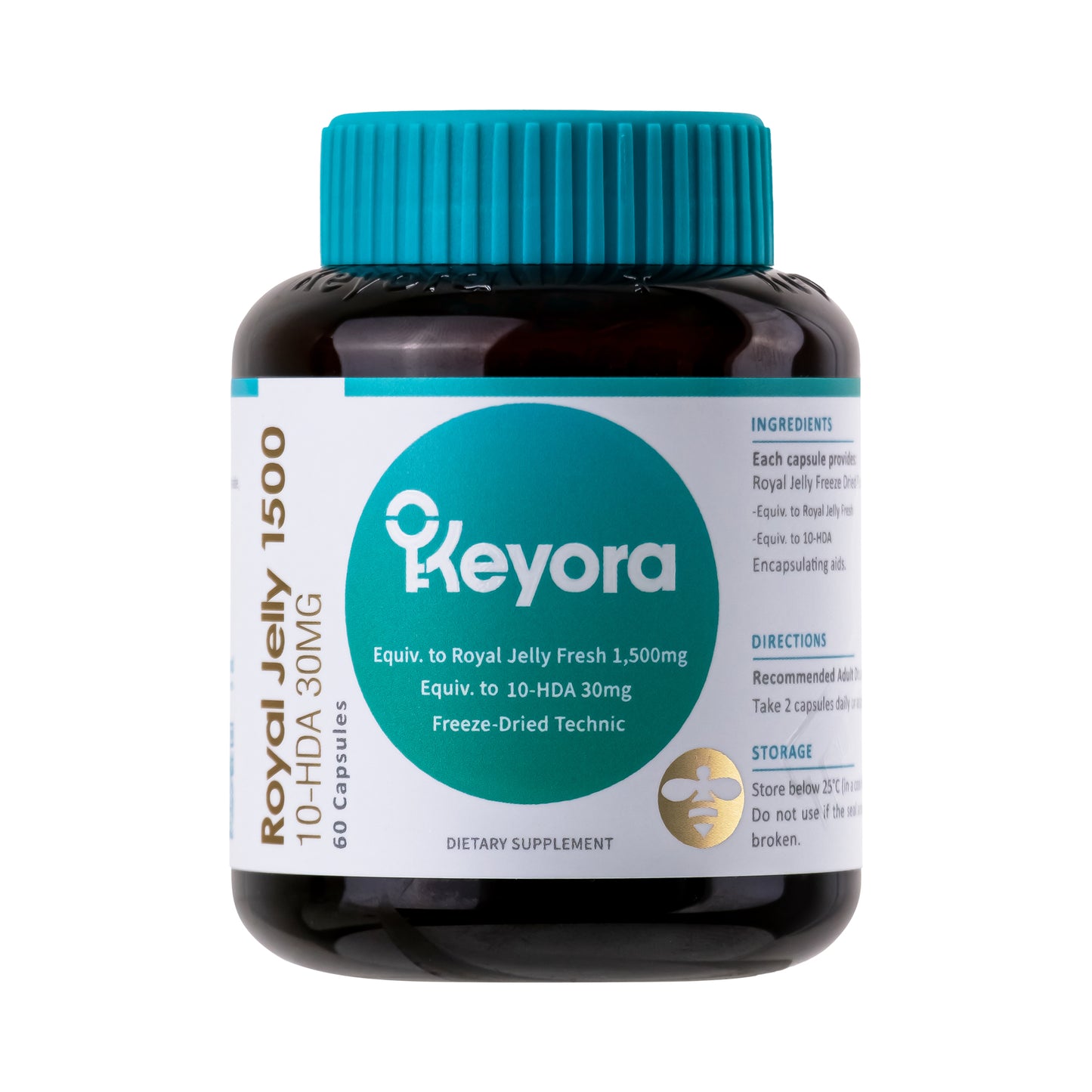 Keyora Royal Jelly 1500 10-HDA 30MG 60 capsules