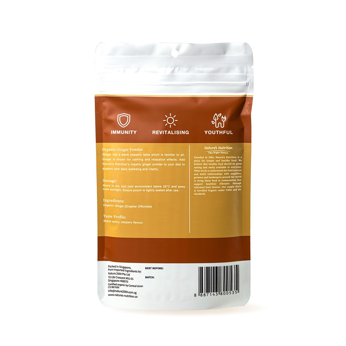 Nature’s Nutrition Organic Ginger Powder