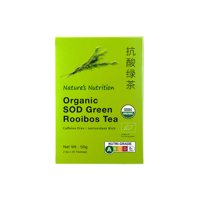 Nature’s Nutrition Organic SOD Green Rooibos Tea 20s