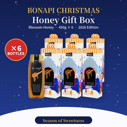 Bonapi Christmas Honey Gift Box 450g x 6 (26 edition - DIY Fold)