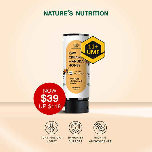 Nature's Nutrition UMF 11+ 500g Squeeze Jar Manuka Honey