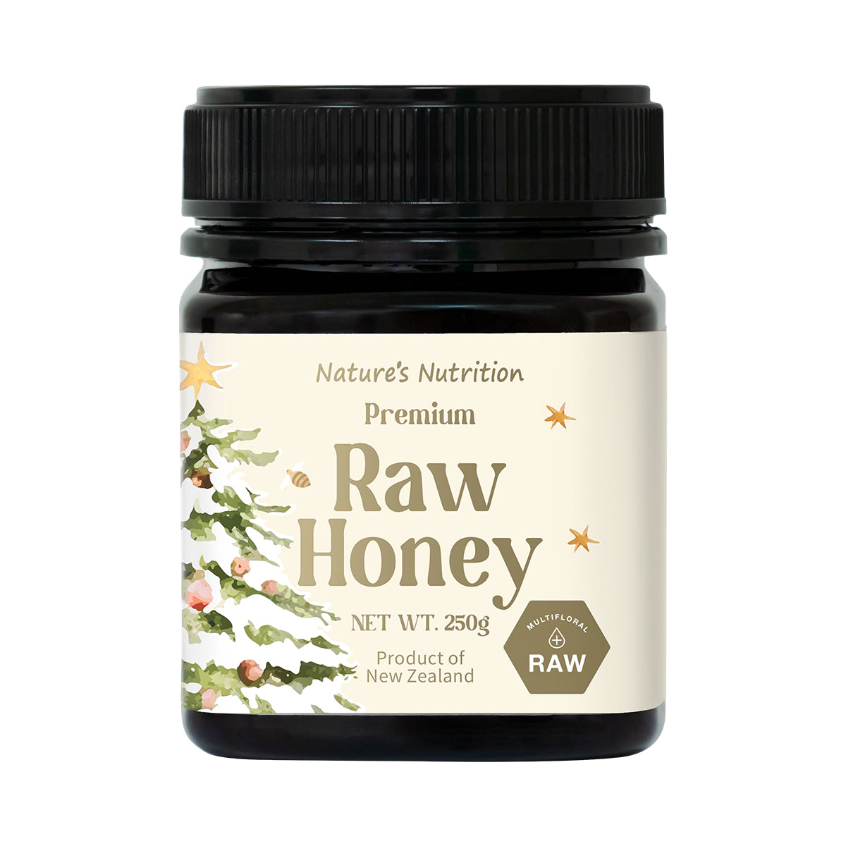 Nature's Nutrition Raw Honey Christmas Gift Box 250g x 6 (2025 edition - random color box no folding)
