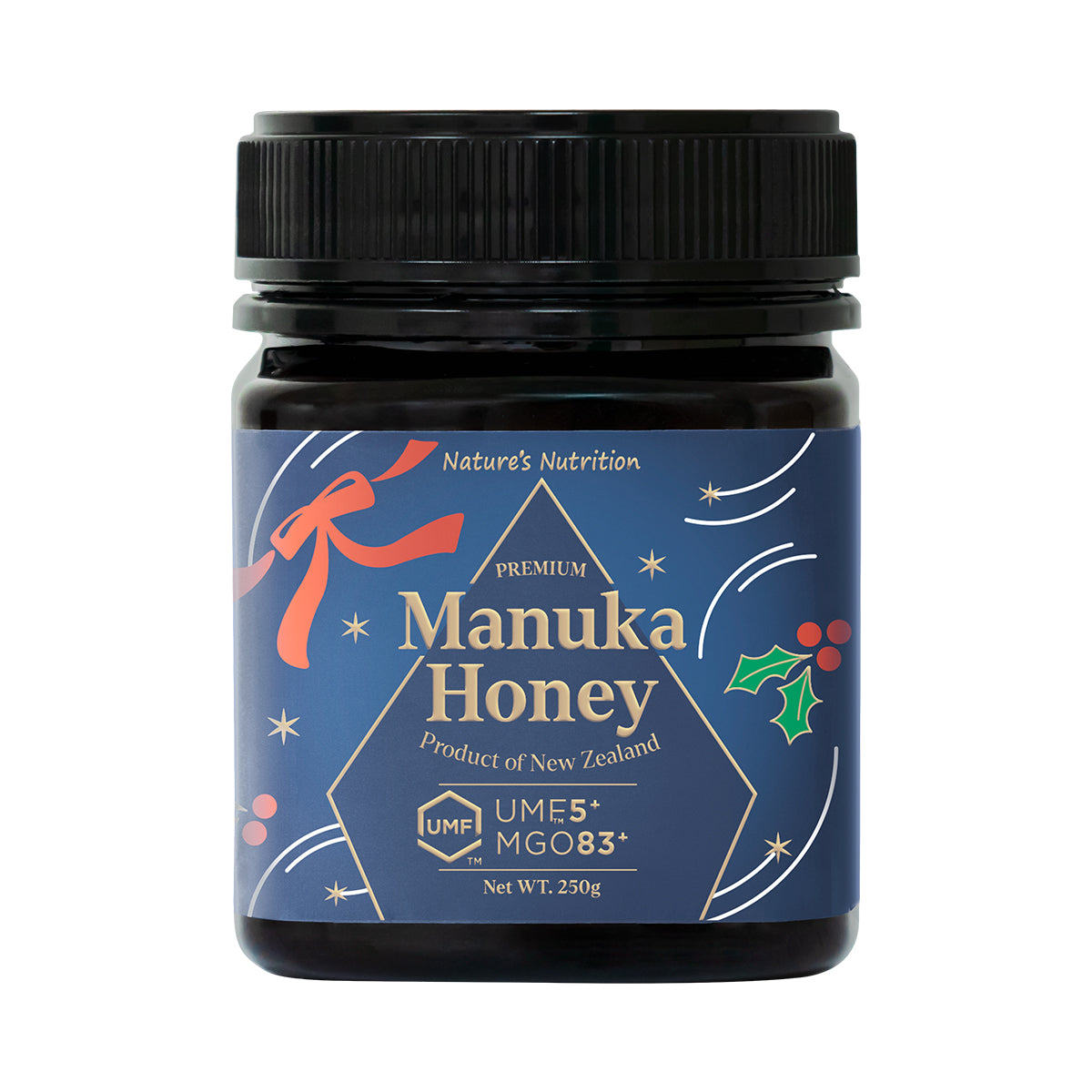 Nature's Nutrition UMF 5+ Manuka Honey Christmas Gift Box 250g x 4 (2025 edition - box no folding)