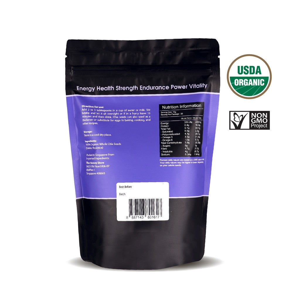 Superchia Organic Chia Seed 500g