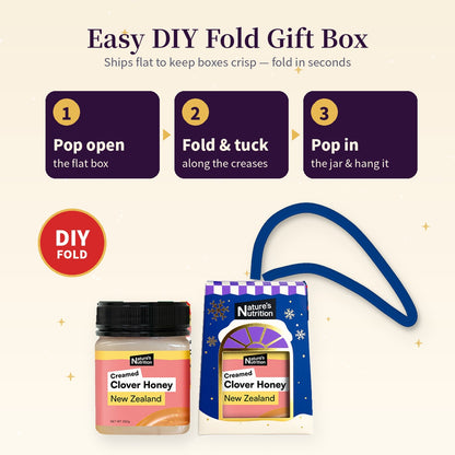Nature's Nutrition Clover Honey Christmas Gift Box 250g x 6 (26 edition - Random Color/DIY Fold)