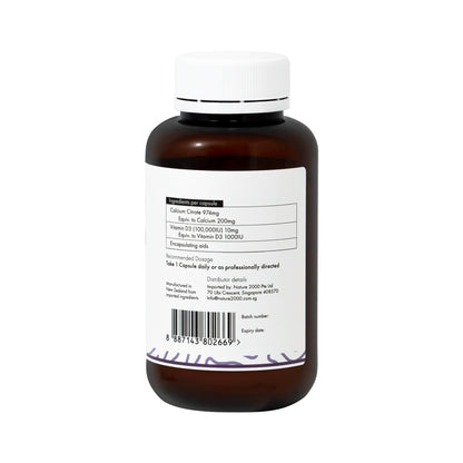 Nutrisynce Calcium Citric 600mg 60 Vege Capsules - Bone Health and Overall Wellness