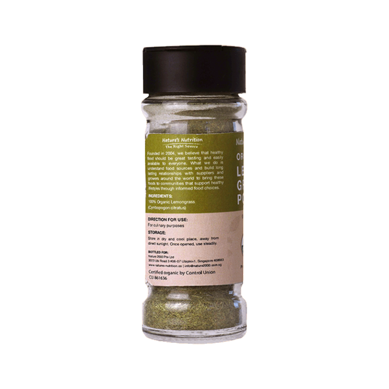 Nature’s Nutrition Organic Lemongrass Powder