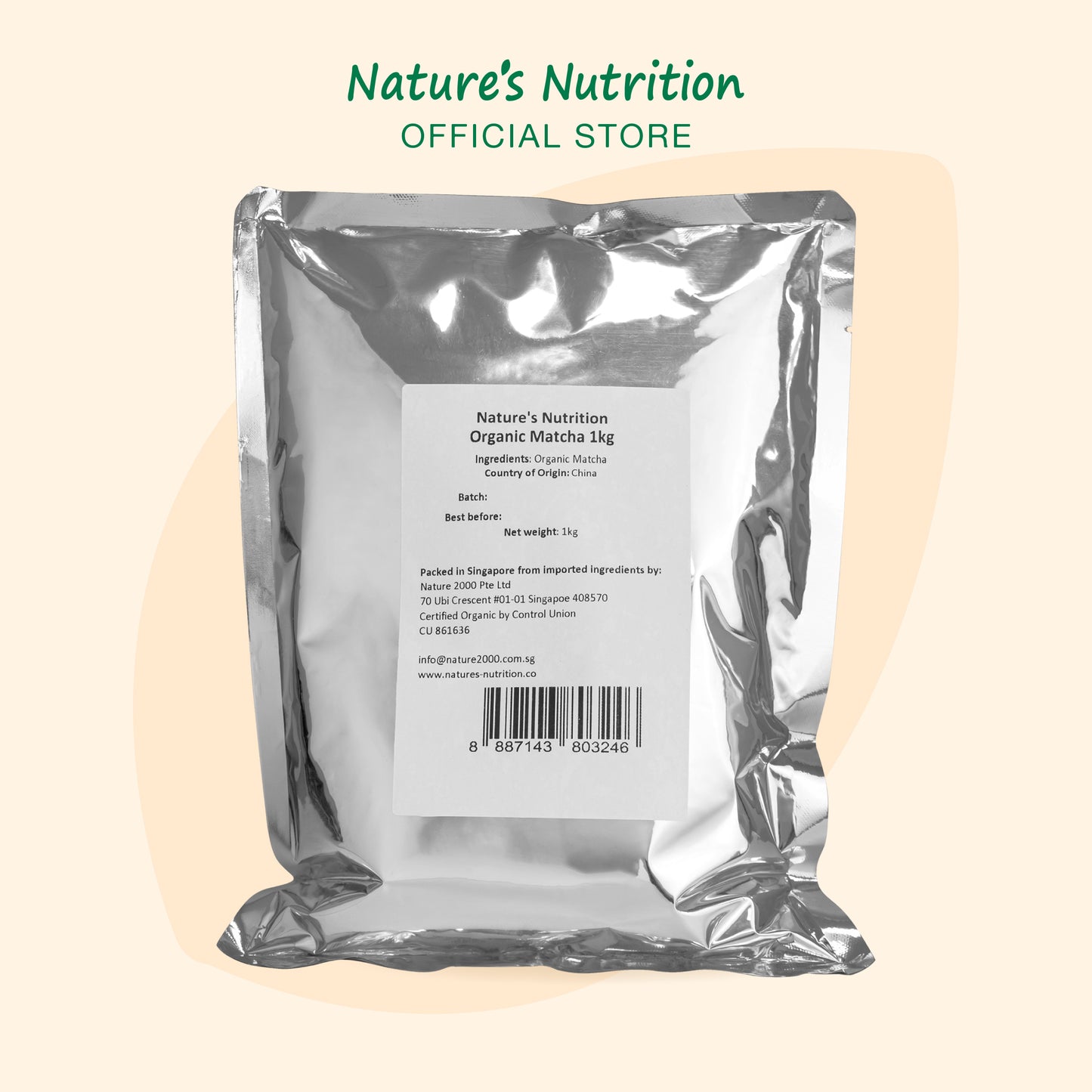 Nature's Nutrition Organic Matcha Powder 1kg