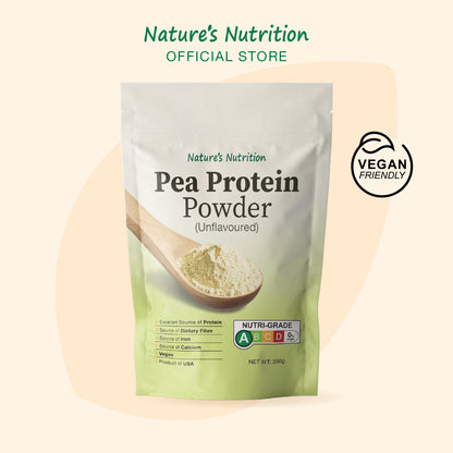 Nature's Nutrition Pea Protein Powder (Unflavoured) 300g - Vegan Plant Protein