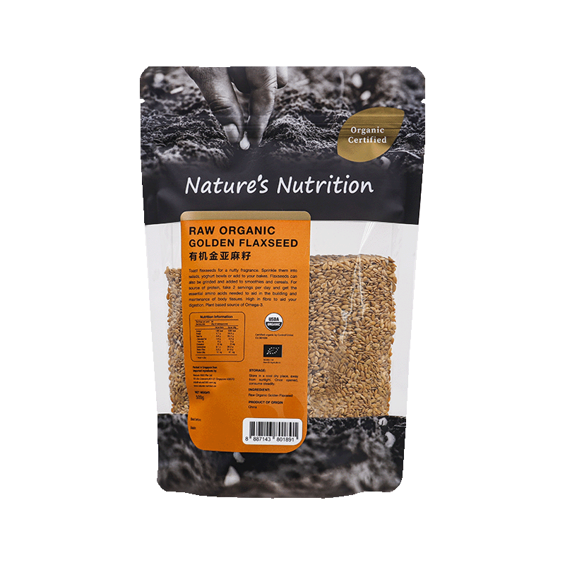 Nature’s Nutrition Organic Golden Flax Seed 500gx2