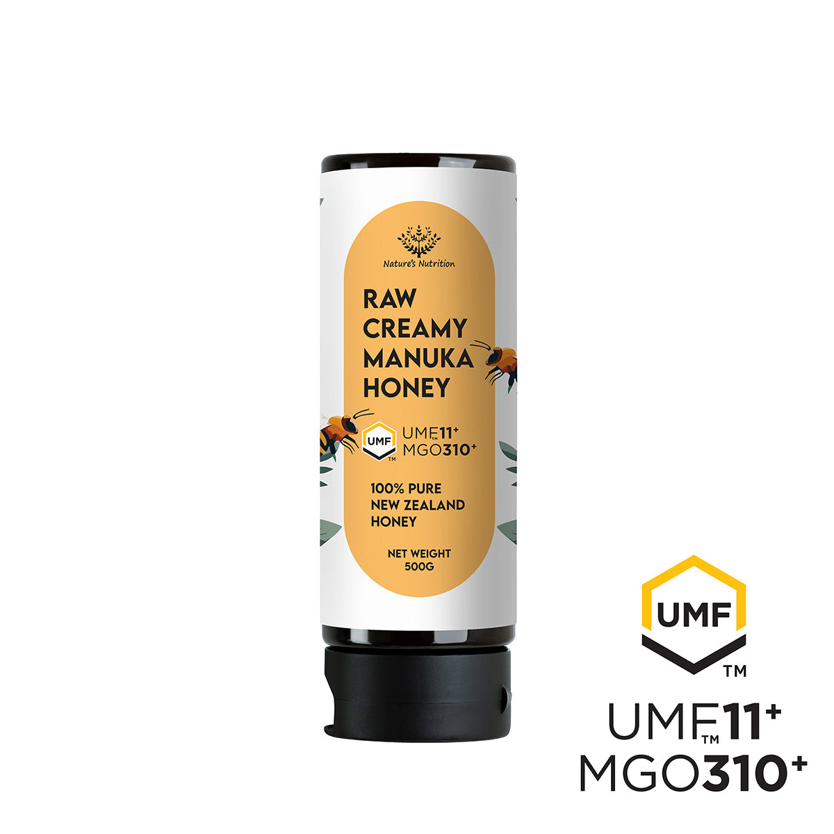 Nature's Nutrition UMF 11+ 500g Squeeze Jar Manuka Honey