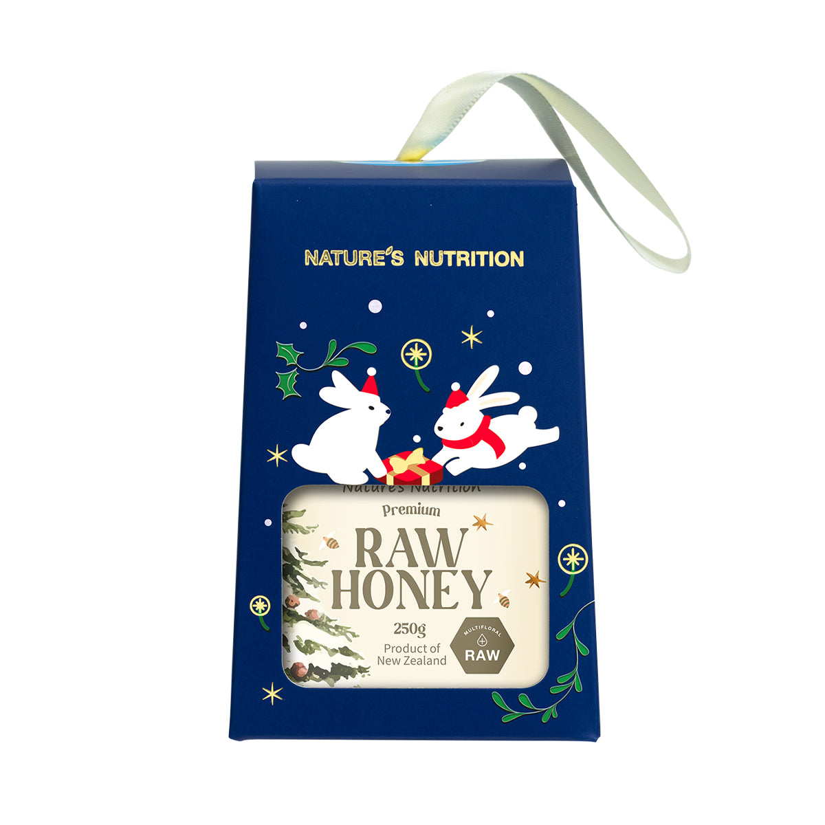 Nature's Nutrition Raw Honey Christmas Gift Box 250g x 6 (2025 edition - random color box no folding)