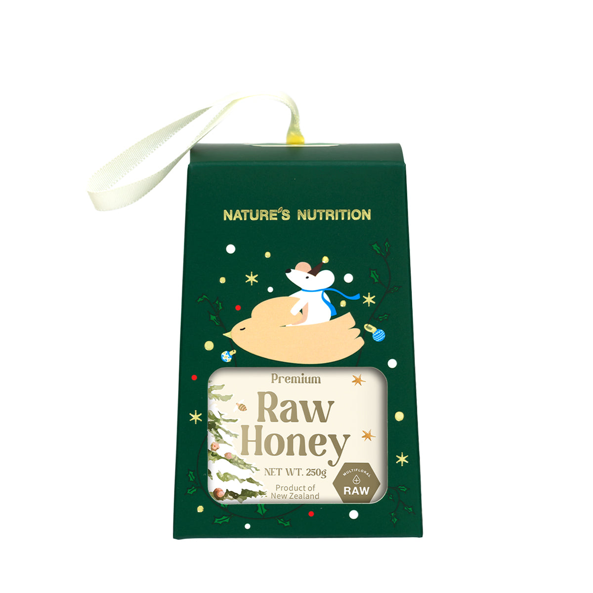 Nature's Nutrition Raw Honey Christmas Gift Box 250g x 6 (2025 edition - random color box no folding)