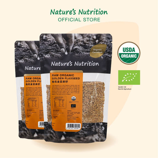 Nature’s Nutrition Organic Golden Flax Seed 500gx2