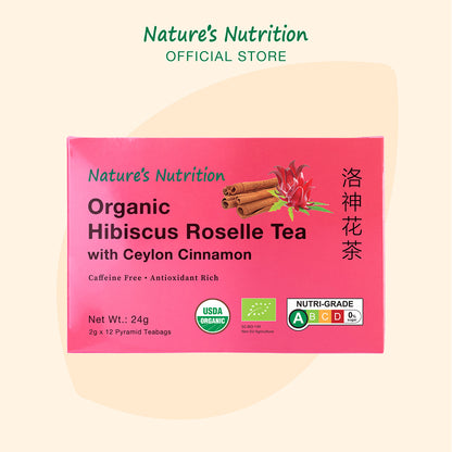 Nature’s Nutrition Organic Hibiscus Roselle Tea 12s