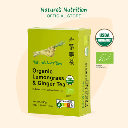 Nature’s Nutrition Organic Lemongrass & Ginger Tea 12s