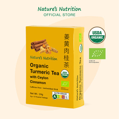 Nature’s Nutrition Organic Turmeric with Cinnamon Tea 12s