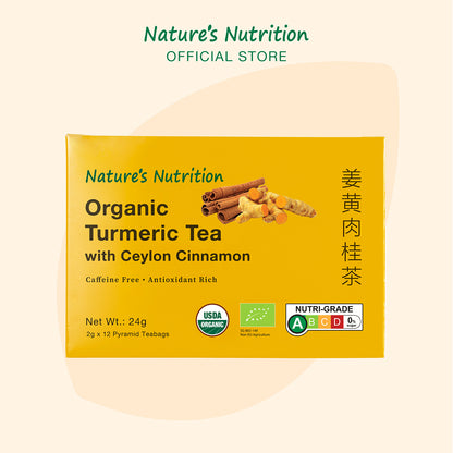 Nature’s Nutrition Organic Turmeric with Cinnamon Tea 12s