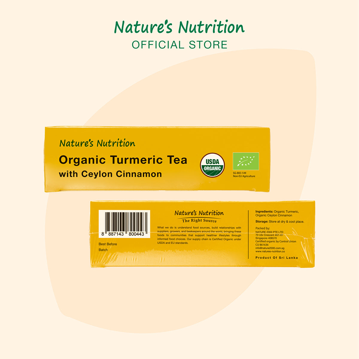 Nature’s Nutrition Organic Turmeric with Cinnamon Tea 12s
