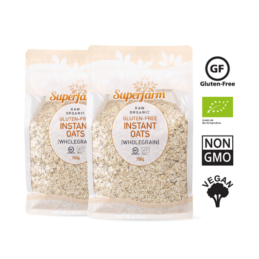 SuperFarm Organic Instant Oats 750gx2