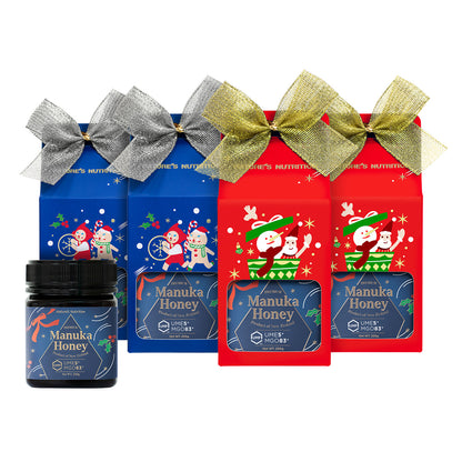 Nature's Nutrition UMF 5+ Manuka Honey Christmas Gift Box 250g x 4 (2025 edition - box no folding)