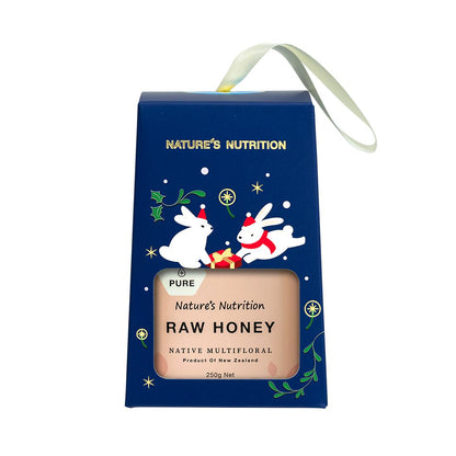 Nature's Nutrition Raw Honey Christmas Gift Box 250g x 6 (2025 edition - random color box unfolded)