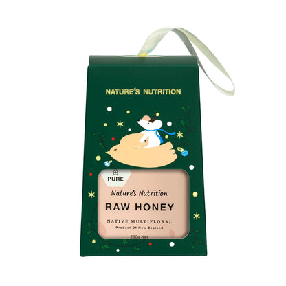 Nature's Nutrition Raw Honey Christmas Gift Box 250g x 6 (2025 edition - random color box unfolded)