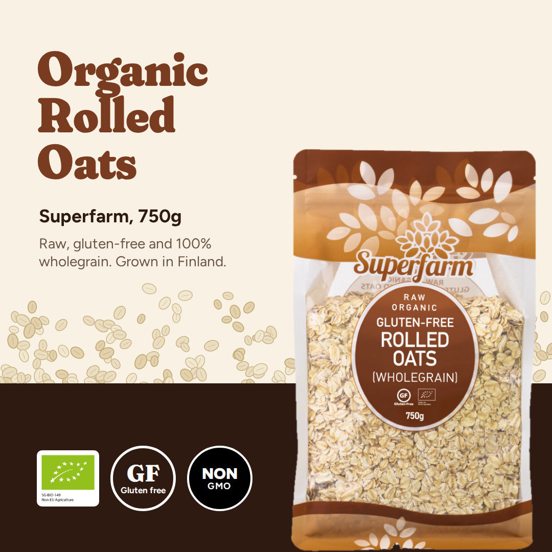 SuperFarm Organic Rolled Oats 750gx2