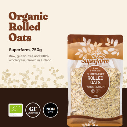 SuperFarm Organic Rolled Oats 750gx2